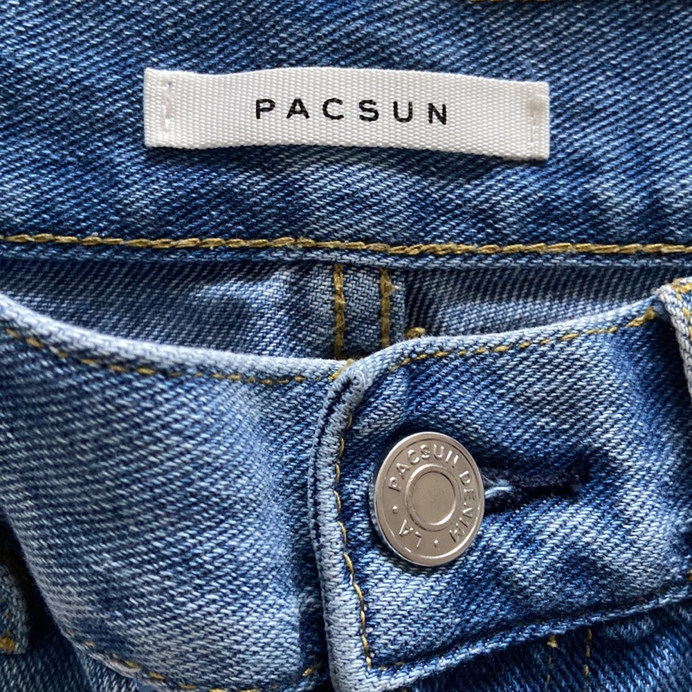 NWOT PacSun High-Rise Straight Leg Cropped Medium Wash Jeans Size 24 / 00 - Picture 6 of 10